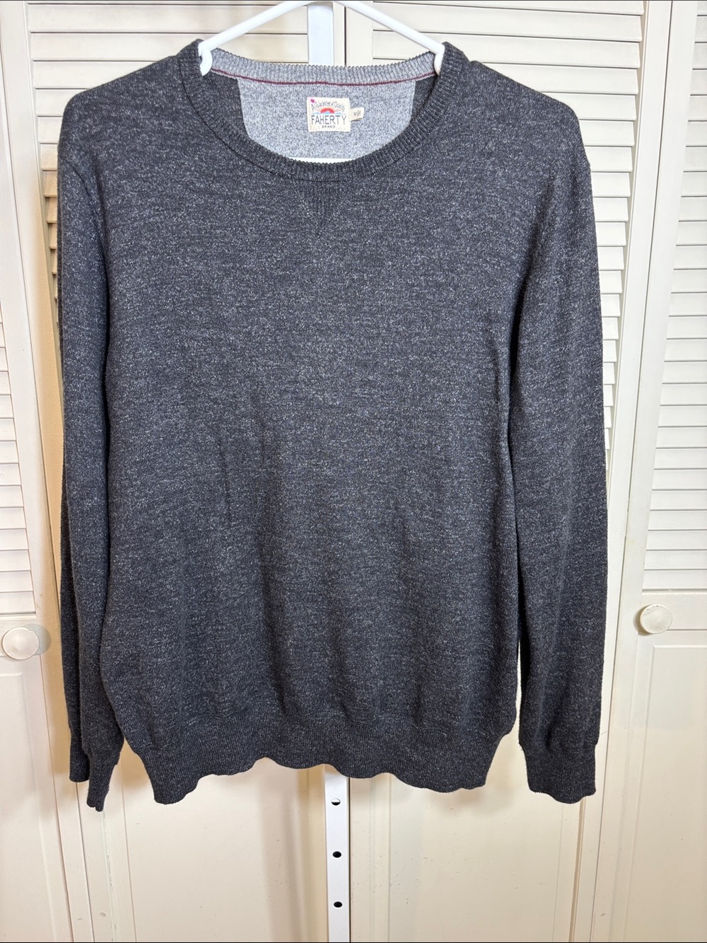 Faherty Men’s Legend Sweater Crew Long Sleeve Gray Medium